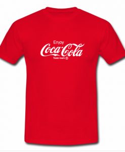 enjoy coca cola trademark t shirt