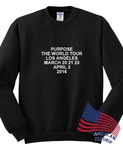Purpose The World Tour Los Angeles 2016 Sweatshirt