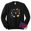 Solar System Planets Space Sweatshirt
