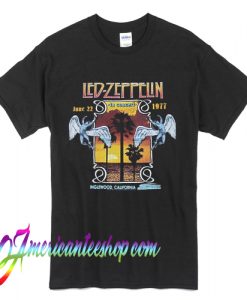 Led Zeppelin 1977 Inglewood Concert Vintage T Shirt