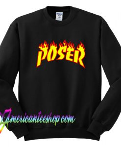 Poser In Thrasher Logo Sweatshirt