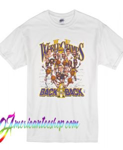 Vintage LA Lakers Caricature Los Angeles 1987-88 NBA Basketball T Shirt