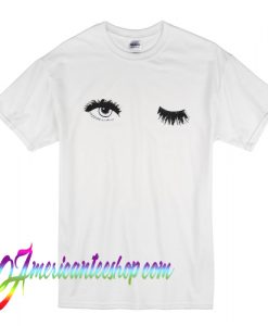 Wink Eyes Print T Shirt
