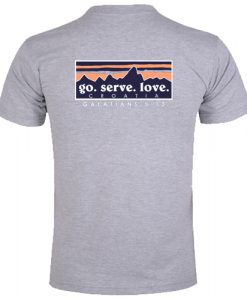 Go Serve Love Croatia T-Shirt Back