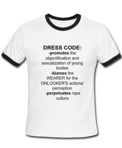 dress code promotes ringer shirt