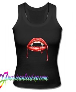 Vampire Lips Dripping Tank Top