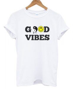 Good Vibes Yin Yang Emoji Smiley T shirt