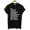 To Do Write Letters Take Photos T shirt