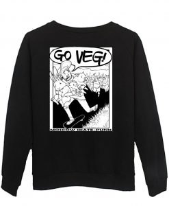 Vegan veggie sweatshirt back