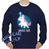American Unicorn USA Flag Red White Blue Sweatshirt