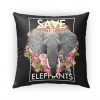 Save The Elephants Pillow Case