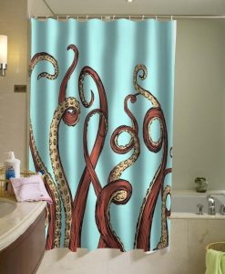 Aqua Octopus Shower Curtain