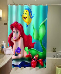 Ariel Flounder the little mermaid Shower Curtain