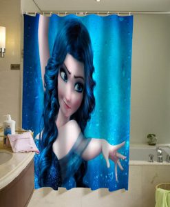 Blue Haired Elsa, Elsa with darker hair Shower Curtain
