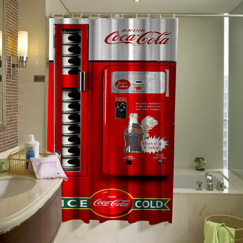 Coke Vending Machine Coca Cola Shower Curtain - americanteeshop.com ...