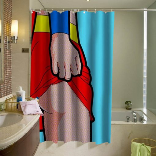 Custom Sexy Pin Up Super Girl Comic Shower Curtain