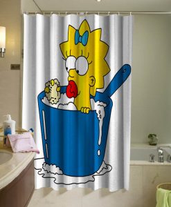 Cute Lisa Simpson Animated Sitcom Shower Curtain