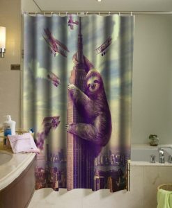 Funny Sloth King Kong Shower Curtain