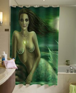 Green Mermaid Shower Curtain