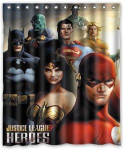 Justice League Superhero Shower Curtain