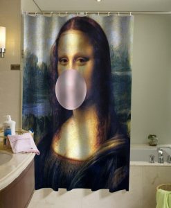 Mona Lisa Chewing Gum Shower Curtain