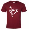 Music Clef Heart T shirt