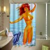 Sexy Pin Up Girl Dolphin Shower Curtain