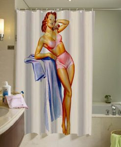 Sexy Pin Up Girl Shower Curtain