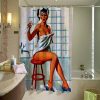 Sexy Pin Up Retro Girl Shower Curtain