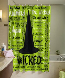 Wicked Wicked Lyrics Shower Curtain