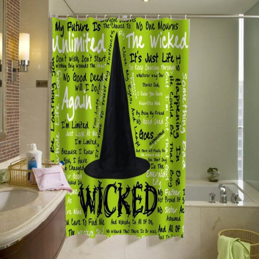 Wicked Wicked Lyrics Shower Curtain