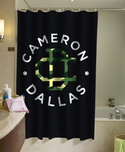 cameron dallas army logo shower curtain