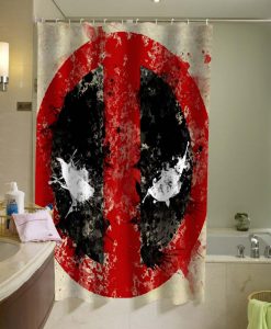 deadpool bloody shower curtain