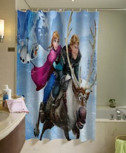 frozen shower curtain