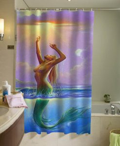 mermaid sexy shower curtain
