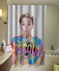 miley cyrus ice cream face shower curtain