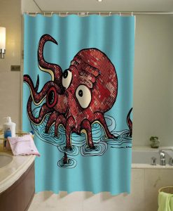 octopus cartoon Shower Curtain