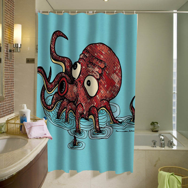 octopus cartoon Shower Curtain - americanteeshop.com octopus cartoon