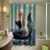 trampy mermaid shower curtain