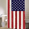 American Flag Shower Curtain Tattered American Flag Home Decor Bathroom Shower Curtains