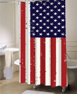 American Flag Shower Curtain Tattered American Flag Home Decor Bathroom Shower Curtains