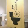 Crazy Funny Shower Curtain Toilet Humor Bathroom Decor