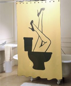 Crazy Funny Shower Curtain Toilet Humor Bathroom Decor