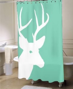 Deer Shower Curtain Lucite Green