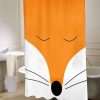 Fox Shower Curtains Animal Nature Tangerine Bath Unique Bathroom