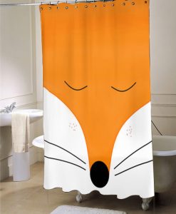 Fox Shower Curtains Animal Nature Tangerine Bath Unique Bathroom