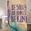 Mermaid Shower Curtain Be Silly Be Honest Be Kind