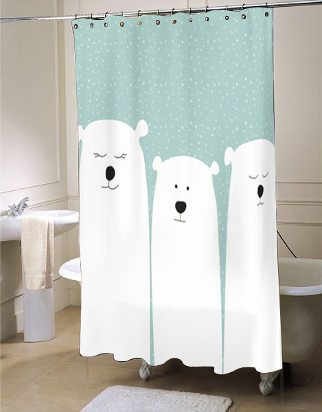 Polar Bear Shower Curtain - americanteeshop.com Polar Bear Shower Curtain