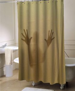 Shadowy Figure Scary Shower Curtain
