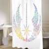 Star Wars Inspired Brightly Colored Jedi Flowers Shower Curtain